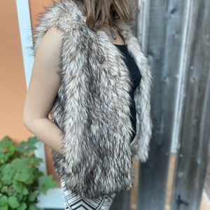 Faux fur vest